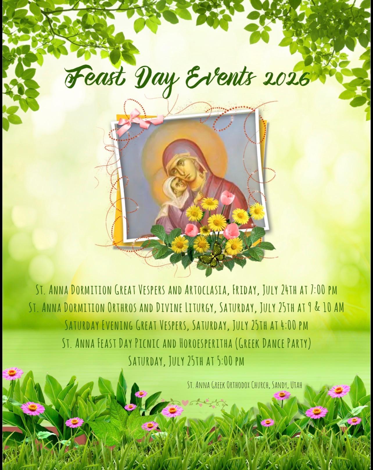 Feast Days 2026